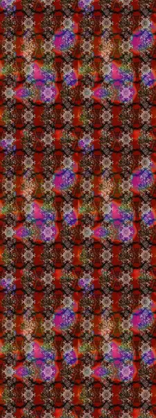 Düz Çiçek Elementleri Tasarımı. Kahverengi ve kırmızı renkte çiçekler. Raster Illustrasyon 'daki Çiçek Deseni' nin son moda çizimi. Renkli Yaz Teması çizim şablonu.