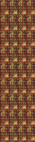 Raster illüstrasyonu. Güzel kumaş deseni. Kahverengi ve bej renklerde. Raster illüstrasyonunda çiçek deseni çizimi.