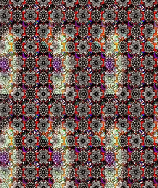 Kızılderili desenli desenli desenli şal deseni. Etnik Mandala süsü. Raster Henna dövme stili. Tekstil, tebrik kartı, boyama kitabı, telefon kılıfı baskısı için kullanılabilir.