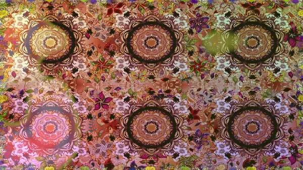 Klasik klasik klasik arka plan. Geleneksel oryantasyon süsü. Klasik raster sarısı, kusursuz desen. Kahverengi ve nötr renklerde altın elementlerle kusursuz desen.