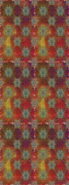 Renkli Yaz Temalı Kusursuz Arkaplan. Düz Çiçek Elementleri Tasarımı. Raster illüstrasyonunda kusursuz çiçek deseni. Kahverengi ve kırmızı renkte çiçekler.