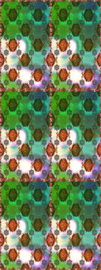 Çiçeksiz desenli arka plan. Yeşil ve kahverengi renkli çiçekler. Tişört baskısı için çiçek boyama rasteriName.