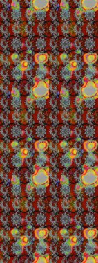 Klasik çiçekler. El çizimi, soyut ve süslü elementler. Yaz çiçekleri teması. Gri ve kahverengi renkler. Suluboya resim taklit Raster illüstrasyonu.