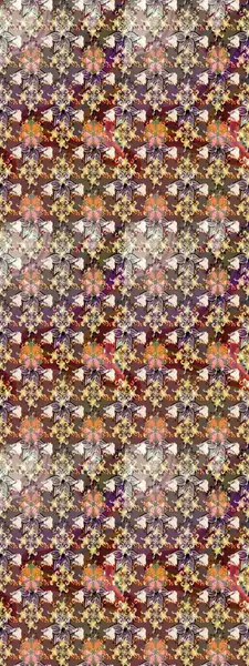 Modern çiçek arkaplanı. Halk tarzı. Parlak renkli çiçekleri ve kahverengi renkli yaprakları olan harika bir çiçek deseni. Moda baskıları için zarif bir şablon.