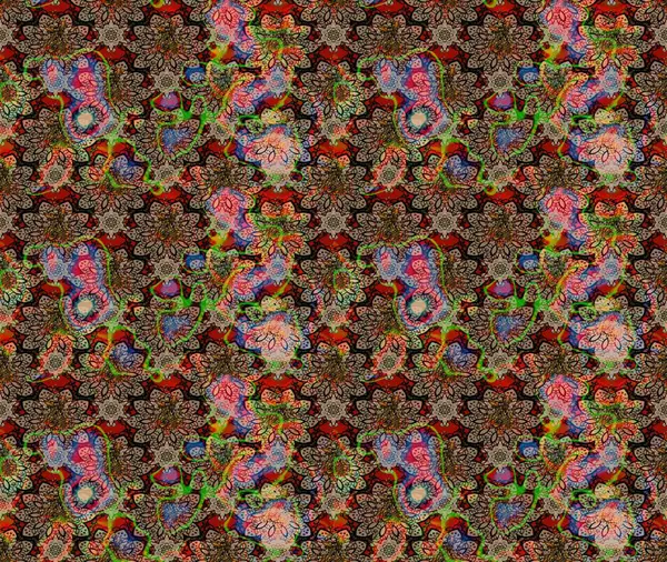 Kahverengi renkte yaz çiçekleri. Raster illüstrasyonu. Raster çiçek desenli ve çiçekli..