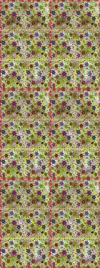 Çocuk stili. Çiçekli, kusursuz bir arkaplan. Düz Çiçek Elementleri Tasarımı. Renkli Bahar Teması Kusursuz Arkaplan.