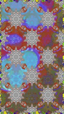 El çizimi dikişsiz sonbahar çiçekleri deseni. Doodle tarzı. Kahverengi ve gri renkli çiçekler. Tekstil ve kapak tasarımı için mükemmel. Renkli kahverengi ve gri pürüzsüz desen.