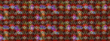 Küçük bir çiçekte eskiz deseni. Hoş bir çiçek geçmişi var. Güzel kumaş deseni. Raster illüstrasyonu.