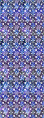 Çiçekli zambakların eskiz geçmişi. Çiçek tasarımı için inanılmaz bir kolaj cenneti tarzı. Parlak çiçekli kolaj çiçekleri mavi.