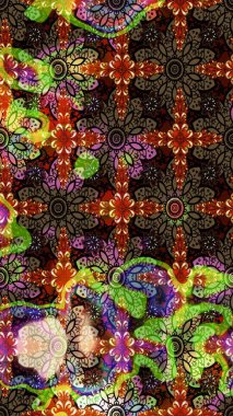 Kahverengi ve siyah renkler üzerine çiçek desenli eskiz, el yapımı papatyalar, papatyalar. Tekrarlayan çiçek arkaplanı, zarif kahverengi ve siyah çiçekler duvar kağıdı.