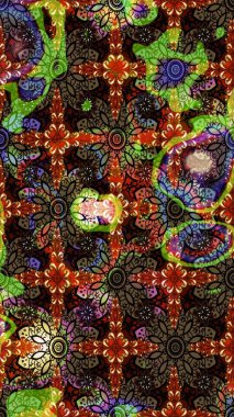 Kahverengi ve siyah renkli çiçekler. Hediye ambalaj kağıdı, tebrik kartları, posterler ve pankart tasarımı. Raster düz çiçek çizim deseni.