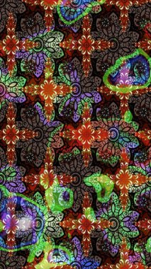 Renkli Bahar Teması eskiz kalıbı. Raster. Düz Çiçek Elementleri Tasarımı.