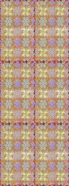 Kusursuz desen. Tarafsız ve bej renklerde. Renkli süs kenarı. Raster illüstrasyonu. Hint süsü. Çiçek duvar kağıdı.