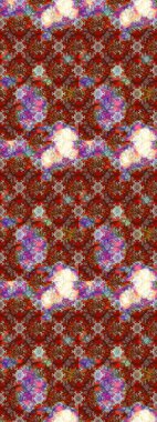 Düz Çiçek Elementleri Tasarımı. Kahverengi ve kırmızı renkte çiçekler. Çiçek desenli eskiz, yaz çiçekleri. Renkli Bahar Teması çizim şablonu.