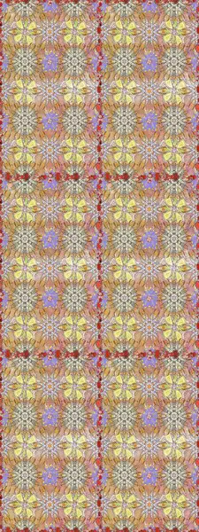 Kusursuz desen. Tarafsız ve bej renklerde. Renkli süs kenarı. Raster illüstrasyonu. Hint süsü. Çiçek duvar kağıdı.