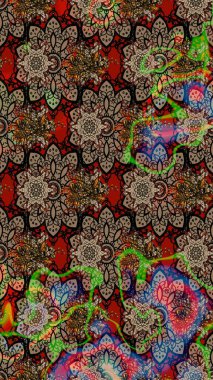 Bahar mevsimi. Raster güzel bir çiçek deseni çizmiş. Nazik romantik baskı. Kahverengi ve bej renkli çiçekler. Tatil havası..