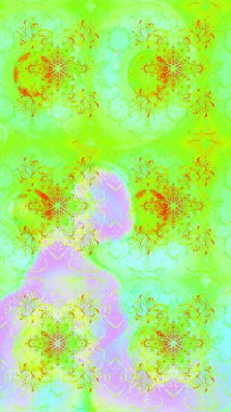 Çiçekli çizim şekli. Renkli Bahar Teması eskiz kalıbı. Düz Çiçek Elementleri Tasarımı. Yeşil renkte çiçekler.