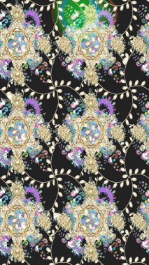 Küçük çiçekte güzel bir çiçek deseni var. Çiçekli çiçek deseni, suluboya. Raster deseni.