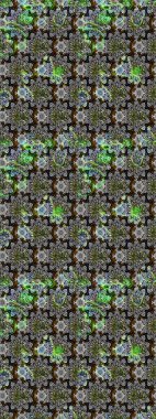 Tropik çiçekler. Gri ve siyah renkli çiçekler. Gömlek çizimi Arkaplan Deseni.