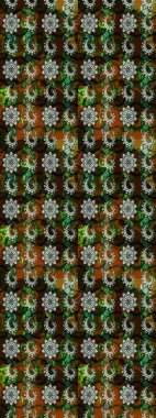 Kahverengi ve siyah renkli çiçekler. Küçük çiçekte sevimli çiçek deseni var..