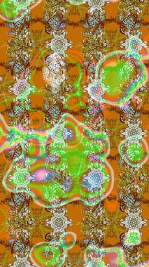 Raster illüstrasyonu. Güzel kumaş deseni. Bahar çiçekli güzel bir çiçek deseni..