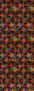 Düz Çiçek Elementleri Tasarımı. Kahverengi ve siyah renkli çiçekler. Sevimli çiçek raster deseni. Renkli Bahar Teması çizim şablonu.