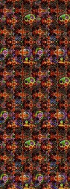 Düz Çiçek Elementleri Tasarımı. Kahverengi ve siyah renkli çiçekler. Sevimli çiçek raster deseni. Renkli Bahar Teması çizim şablonu.