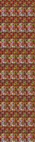 Kırmızı ve siyah renkte çiçekler. Raster illüstrasyonunda çiçek deseni çizimi.