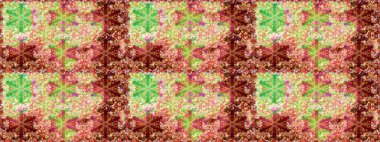 Altın desenli çiçek dekoru. Doğu tarzı element. Bej ve kırmızı renklerde altın element. Çizgi sanatı tasarım şablonu için kusursuz sınır. Davetiyeler, kartlar, web sayfası için Raster illüstrasyonu.