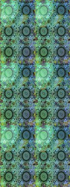 Arkaplan, kumaş, altın duvar kağıdı. Düz elle çizilmiş klasik koleksiyon. Altın elementlerle yeşil renklerde altın desen. Raster altın pürüzsüz desen.