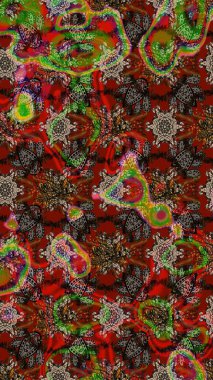 Tatil havası. Nazik romantik baskı. Bahar mevsimi. Raster güzel bir çiçek deseni çizmiş. Kahverengi ve kırmızı renkte çiçekler.