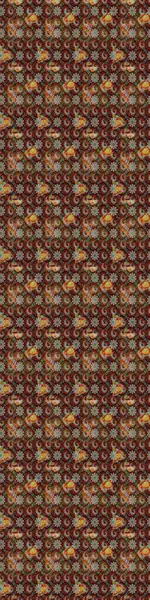 Parlak renkli çiçekleri ve kahverengi ve gri renkte yaprakları olan harika bir çiçek deseni. Modern çiçek arkaplanı. Moda baskıları için zarif bir şablon. Halk stili.