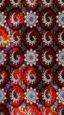 Modaya uygun kumaş deseni. Raster illüstrasyonu. Tony 'nin kumaş kalıbını çiz. Küçük çiçekte sevimli çiçek deseni var..