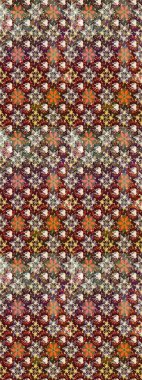 Kahverengi renklerde bahar çiçekleri. Raster illüstrasyonu. Yaprak ve çiçeklerin suluboya resmi, kahverengi renklerdeki çizim deseni.