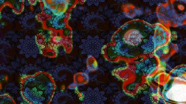 Küçük çiçekteki sevimli çiçek deseni. Raster illüstrasyonu. Raster deseni. Soyut çiçek çizim kalıbı arka planı. Gri ve siyah renklerde.