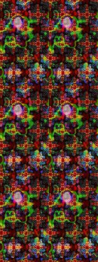 Sevimli çiçek raster deseni. Siyah ve kahverengi renkte çiçekler. Düz Çiçek Elementleri Tasarımı. Renkli Bahar Teması çizim şablonu.