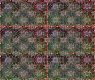 Raster - stok. Gri ve kahverengi çiçekli kusursuz desen, suluboya çiçek deseni, sevimli çiçek, duvar kağıdı, kart veya kumaş için fayanslı.