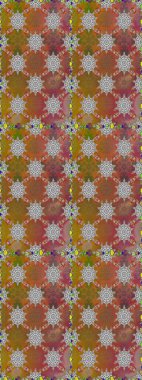 Bahar Tema Dikişsiz desen arka plan rengi. Düz çiçek öğeleri tasarım. Raster çizimde sorunsuz çiçek desenli. Fantezi kumaş deseni.