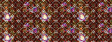 Çiçekli karalama şeklinde Raster çiçek deseni. Nazik, narin çiçek arkaplanı. Kahverengi ve kırmızı renkte çiçekler.