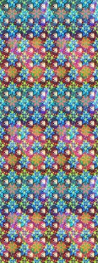 Tekrar eden çiçek arkaplanı, zarif mavi çiçek duvar kağıdı. Mavi renkler üzerine çiçek desenli çizimler, el yapımı papatyalar, papatyalar..