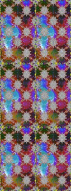 Gri ve kahverengi renkli çiçekler. Çiçek deseni. Gri ve kahverengi renklerde çiçeksiz. Şatafatlı bahar bahçesi dokusu. Raster illüstrasyonu.