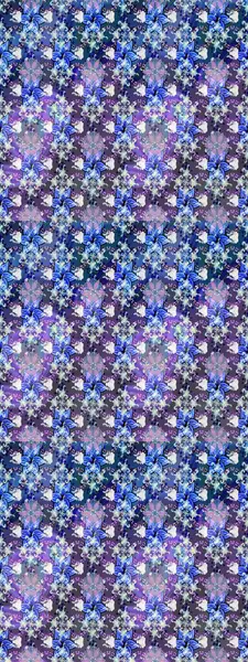 Suluboya tarzında mavi renkte. Raster illüstrasyonu. Küçük çiçekli bahar deseni çiz.