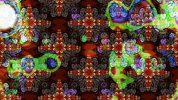 Kahverengi renkte kahverengi papatya deseni. Raster illüstrasyonu. Kahverengi renklerde.