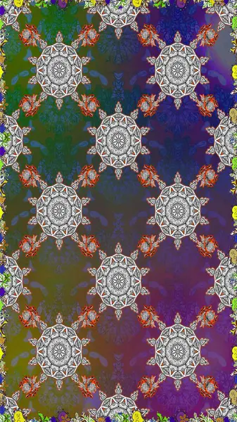 Suluboya etkisi. Organik elementler. Botanik kusursuz desen. Raster deseni.