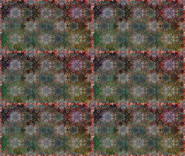 Raster - stok. Gri ve kahverengi çiçekli kusursuz desen, suluboya çiçek deseni, sevimli çiçek, duvar kağıdı, kart veya kumaş için fayanslı.