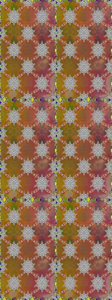 Bahar Tema Dikişsiz desen arka plan rengi. Düz çiçek öğeleri tasarım. Raster çizimde sorunsuz çiçek desenli. Fantezi kumaş deseni.