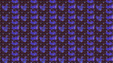 Çizim çiçek deseni duvar kâğıdı olarak kullanılabilir. Mor, mavi ve siyah renkte çiçekler. Raster illüstrasyonu.