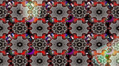 Siyah ve nötr renklerde etnik çiçeklerle süslenmiş zarif bir eskiz şekli. Asya Tekstil 'inde Raster Çiçek İllüstrasyonu.