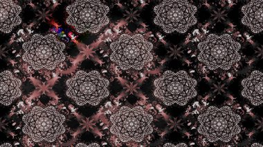 Hediye ambalaj kağıdı, tebrik kartları, posterler ve pankart tasarımı. Raster düz çiçek çizim deseni. Siyah renkte çiçekler.