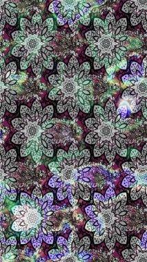 Suluboya çiçekli çiçek deseni. Raster illüstrasyonu. Gri ve nötr renklerde güzel tekstil.